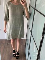 Perla Nera ibiza boho stijl linnen jurk tuniek kakigroen M, Nieuw, Ophalen of Verzenden, Boven de knie, Groen