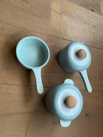 Houten Speelgoed Pannenset + Peper & Zout, Kinderen en Baby's, Speelgoed | Speelkeukens, Ophalen, Zo goed als nieuw, Hout, Speelkeuken-accessoire