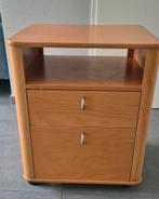 Nachtkastje beuken met 2 Lades Auping auronde, Gebruikt, 45 tot 65 cm, Hout, 55 tot 70 cm