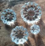 Holmegaard Istblom kandelaars mooie set Deens glas, Antiek en Kunst, Antiek | Glas en Kristal, Ophalen of Verzenden