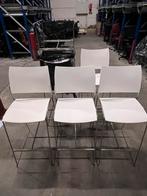 Casala Curvy barkrukken 6 stuks Wit Desing uitstekende staat, 5 krukken of meer, Met voetsteun, 60 tot 90 cm, Ophalen of Verzenden