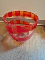 Rood gestreepte vaas 25 cm hoog, Huis en Inrichting, Woonaccessoires | Vazen, Ophalen of Verzenden