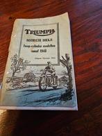 Triumph instructie boekje 1948, Ophalen of Verzenden, Gelezen