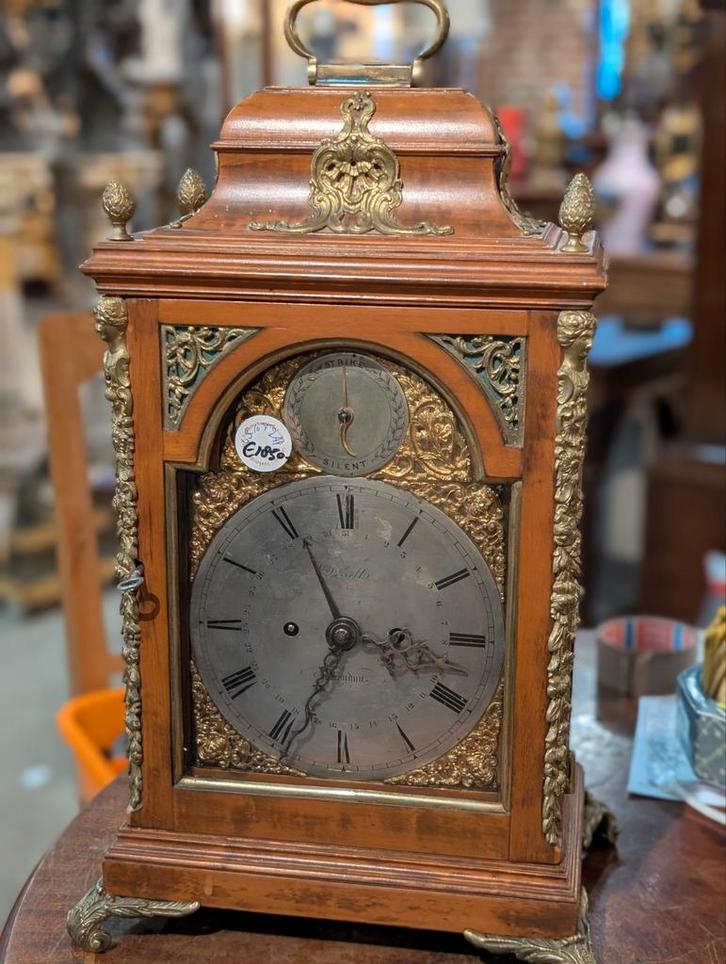 Antieke Engelse tafel klok 48 cm hoog, Antiek en Kunst, Antiek | Klokken, Ophalen