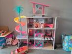 Lol poppenhuis met auto/ lol winkel en lol poppen, Ophalen, Zo goed als nieuw, Poppenhuis