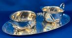 3-delig verzilverd roomstel van WMF, Antiek en Kunst, Antiek | Goud en Zilver, Ophalen of Verzenden, Zilver
