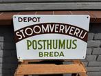 POSTHUMUS Breda emaille reclamebord, Verzamelen, Reclamebord, Gebruikt, ., Ophalen of Verzenden