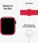 Apple Watch 8- 45 mm - rood- rood sportband, Nieuw, Hartslag, Ophalen of Verzenden, IOS