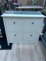 Witte schoenenkast met 4 vakken, Huis en Inrichting, Kasten | Schoenenkasten, Ophalen, Gebruikt