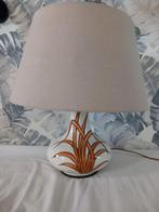 Vaaslamp met schildering,  gesigneerd, Huis en Inrichting, Lampen | Tafellampen, Ophalen, Gebruikt, Minder dan 50 cm