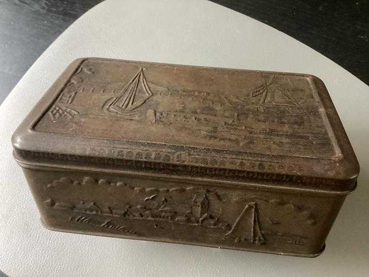 Douwe Egberts Heeren-Baai Tabaksblik, Antiek en Kunst, Antiek | Tin, Ophalen of Verzenden