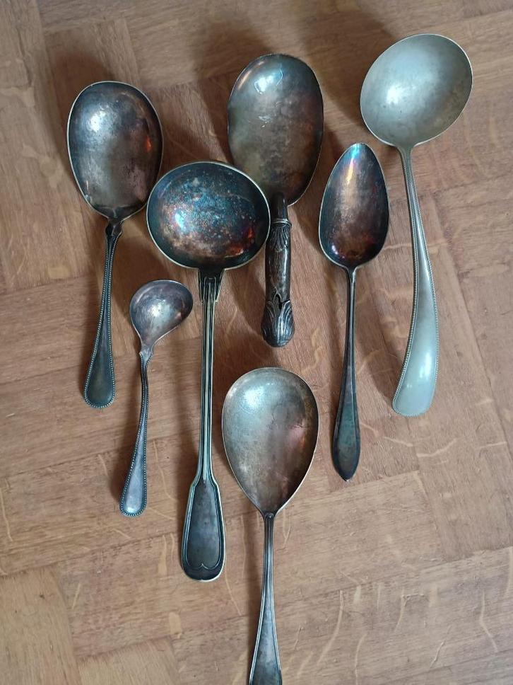 antieke opscheplepels, Antiek en Kunst, Antiek | Bestek, Ophalen of Verzenden