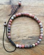 Nieuw handgemaakt armbandje met red plum agaat 4 mm, Overige materialen, Nieuw, Ophalen of Verzenden, Overige kleuren