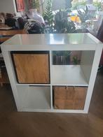 Ikea Kallax kast 2x2 wit met manden, Ophalen, Gebruikt