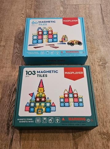 Magnetic Tiles | Nieuw | 2 sets: 163 delig beschikbaar voor biedingen