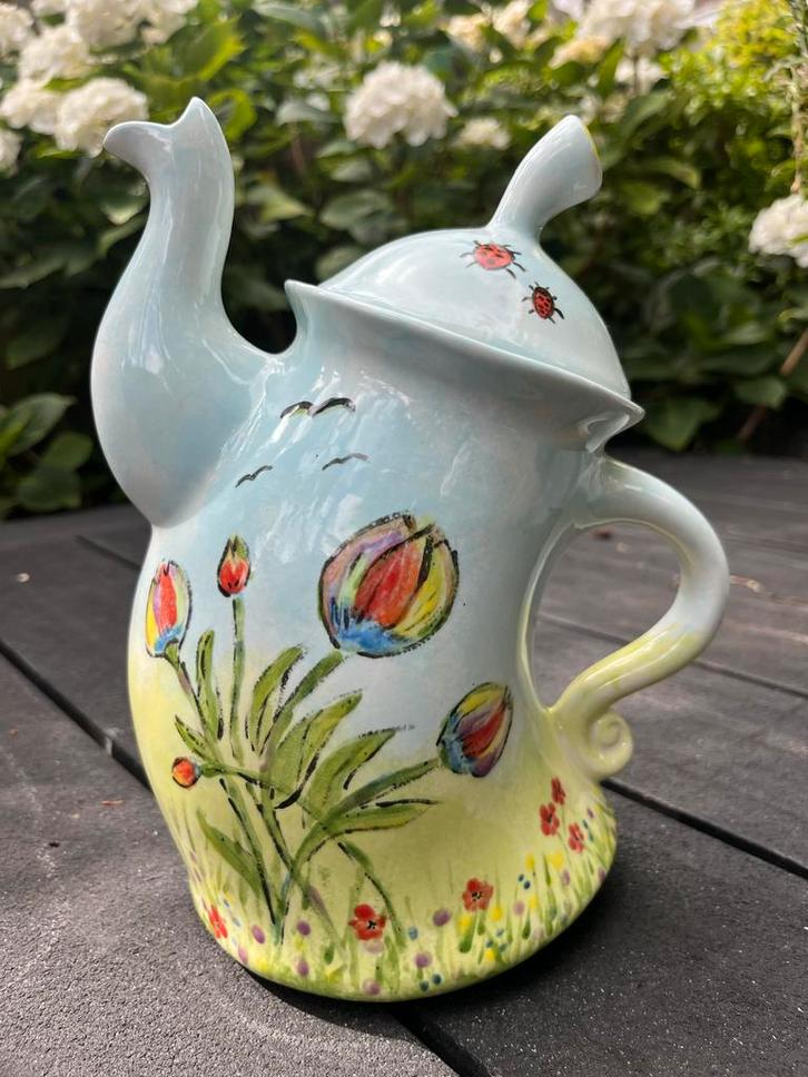 Unieke Handgemaakte Theepot - Nieuw!, Antiek en Kunst, Antiek | Keramiek en Aardewerk, Ophalen of Verzenden