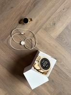 Micheal Kors Smartwatch goudkleur met strass, Windows, Hoogte, Ophalen of Verzenden, Zo goed als nieuw