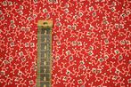 coupon 100% katoen quilt stof - rood / wit design #4027, Nieuw, Ophalen of Verzenden, 30 tot 120 cm, Katoen