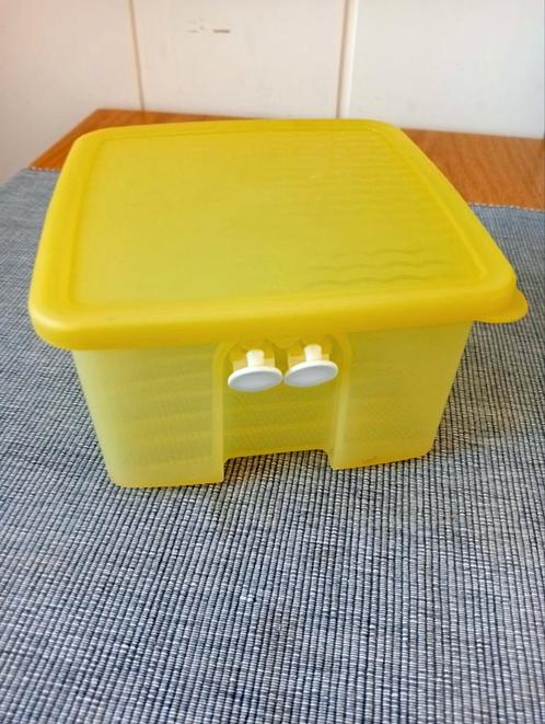 Tupperware Fridgesmart bewaardoos 1 L geel, Huis en Inrichting, Keuken | Tupperware, Gebruikt, Bak of Kom, Geel, Ophalen of Verzenden