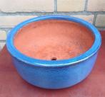 felblauwe bloempot, Tuin en Terras, Bloempotten, Ophalen, Tuin, Rond, Zo goed als nieuw