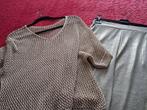 Feestelijk goudkleurig set, broek met top,  maat 40, Ophalen of Verzenden, Nieuw, Trouwjurk