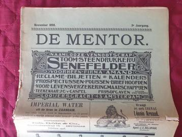 Oude kranten De Mentor en De Revue van de Week uit 1898 beschikbaar voor biedingen