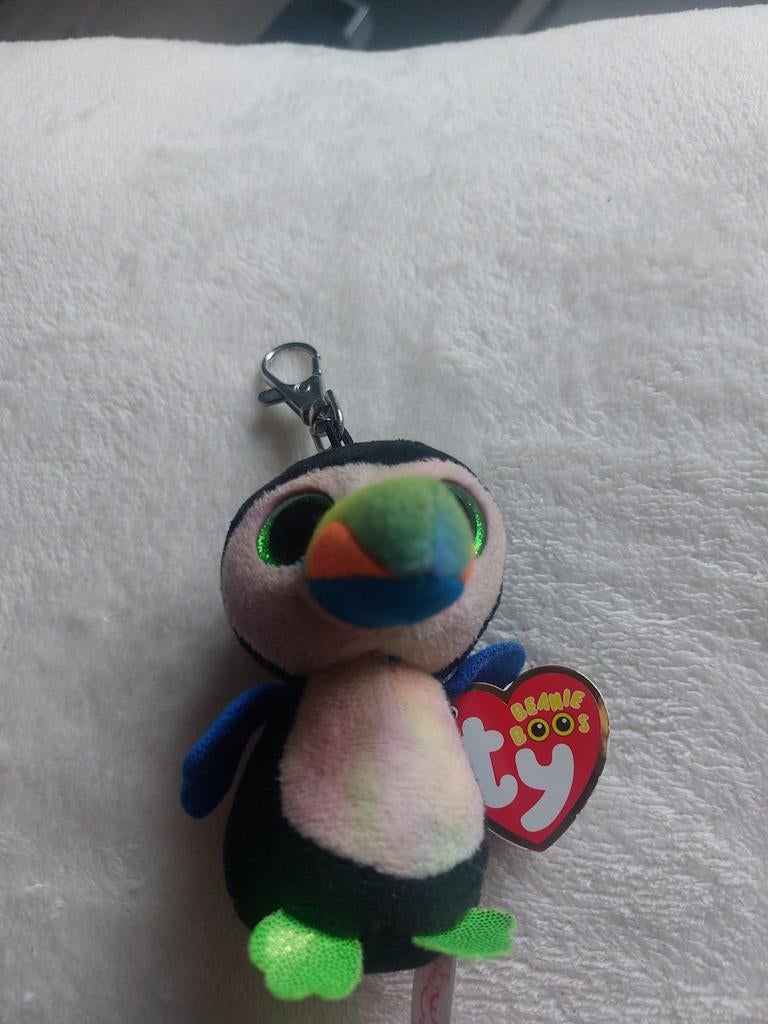 Ty Beanie Beaks - Toekan Sleutelhanger, Kinderen en Baby's, Speelgoed | Knuffels en Pluche, Ophalen, Zo goed als nieuw, Overige typen