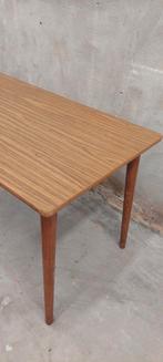 Vintage eetkamertafel tafel Deens fineer teak, Huis en Inrichting, Tafels | Eettafels, Ophalen, Gebruikt, 100 tot 150 cm, 50 tot 100 cm