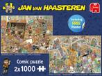 Jan van Haasteren-Een Dagje naar het Museum-2x1000  (KOOPJE), Hobby en Vrije tijd, Denksport en Puzzels, Ophalen of Verzenden