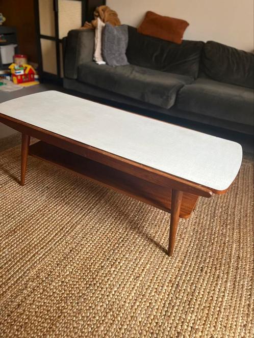 Vintage salontafel retro stijl, Huis en Inrichting, Tafels | Salontafels, Zo goed als nieuw, Minder dan 50 cm, 50 tot 100 cm, Rechthoekig