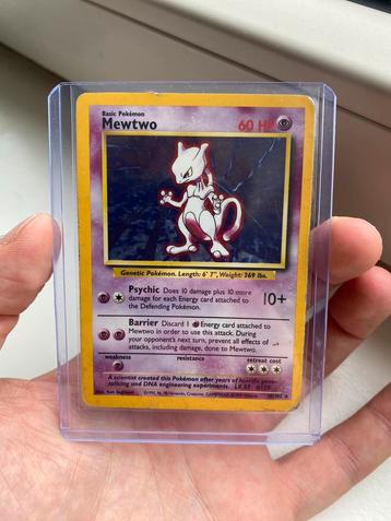 Mewtwo 10/102 base set holo pokemon kaart beschikbaar voor biedingen