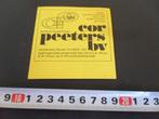 sticker Reusel Cor Peesters bv Technische bedrijven, Verzamelen, Ophalen, Zo goed als nieuw