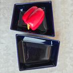 Arabia ABC blauwe schaaltjes 2 stuks, Ophalen of Verzenden, Nvt, Overige stijlen, Aardewerk