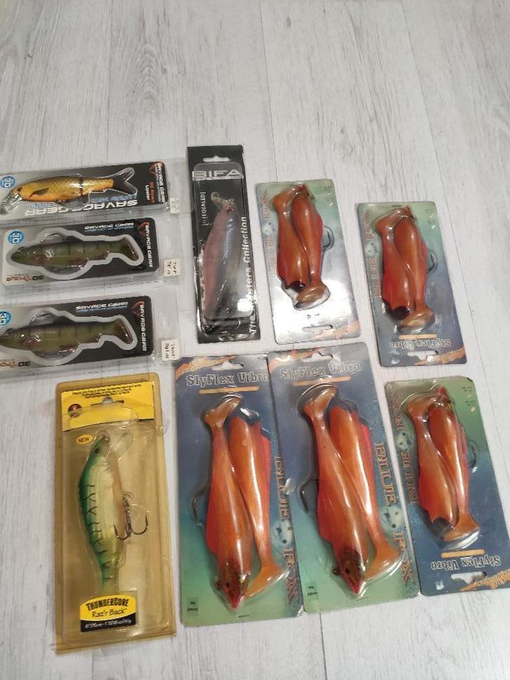 Partijtje kunstaas o.a. Savagear. Alles nieuw !, Watersport en Boten, Hengelsport | Roofvissen, Nieuw, Overige typen, Ophalen of Verzenden