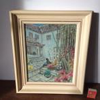 Richard LaPiere Zoon van Han Anton Pieck binnenplaatsje, Antiek en Kunst, Kunst | Schilderijen | Klassiek, Ophalen of Verzenden