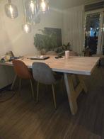 Houten Eettafel - Naturel Look - 200x89 cm, Huis en Inrichting, Tafels | Eettafels, Ophalen, Gebruikt, 200 cm of meer, 50 tot 100 cm
