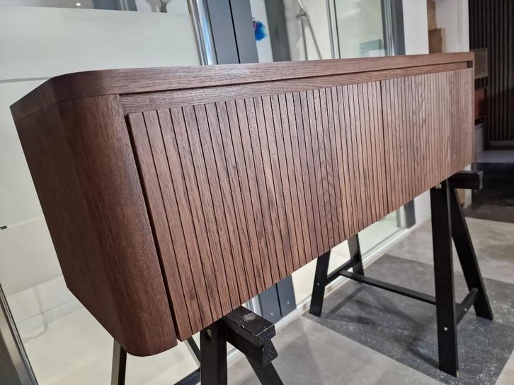 Eiken houten badmeubel Son 2.0 140cm dubbel ronde hoek!, Huis en Inrichting, Badkamer | Badkamermeubels, Nieuw, Wastafelkast, Minder dan 100 cm