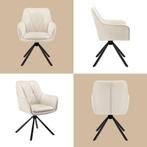 Eetkamerstoelen - 2 Stuks - Scandinavische Stijl - Beige, Huis en Inrichting, Stoelen, Quore B.V., Twee, Overige kleuren, Scandinavische Stijl