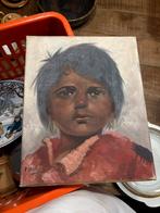 Vintage Schilderij van een meisje door Pirrony, Ophalen of Verzenden