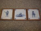 3 antieke tegels soldaten huis, Antiek en Kunst, Antiek | Wandborden en Tegels, Ophalen of Verzenden