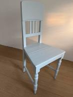 Lichtblauwe houten stoel - gebruikt, Huis en Inrichting, Stoelen, Ophalen, Gebruikt, Blauw, Eén