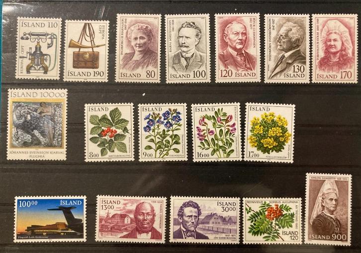 Kleine postfrisse collectie IJsland (V027), Postzegels en Munten, Postzegels | Europa | Overig, Postfris, Overige landen, Ophalen of Verzenden