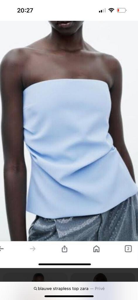 Blauwe strapless Zara top tops topje S nieuw populair, Kleding | Dames, Tops, Nieuw, Maat 36 (S), Blauw, Zonder mouw, Ophalen of Verzenden