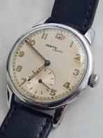 Zenith Sporto, Sieraden, Tassen en Uiterlijk, Horloges | Heren, Overige merken, Leer, Staal, Polshorloge