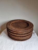 6 rattan onderborden (vintage), Ophalen of Verzenden, Zo goed als nieuw, Bord