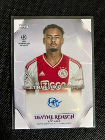 Devyne Rensch gesigneerd voetbalplaatje Ajax beschikbaar voor biedingen