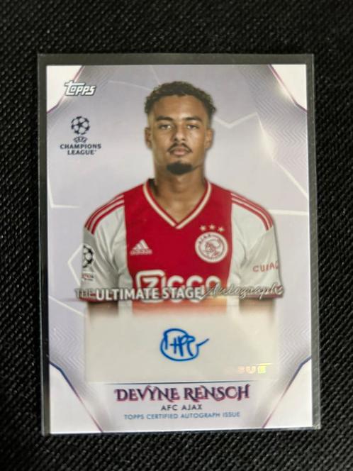 Devyne Rensch gesigneerd voetbalplaatje Ajax, Hobby en Vrije tijd, Stickers en Plaatjes, Zo goed als nieuw, Plaatje, Ophalen of Verzenden