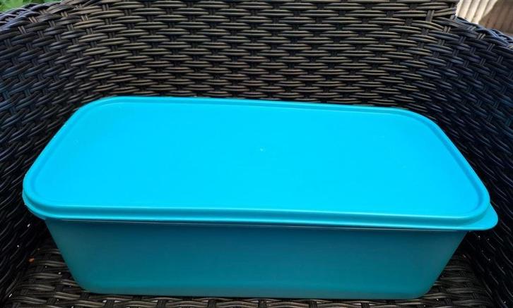 Ruimtespaarder, Nr 2, 6 liter met rooster, Tupperware, Huis en Inrichting, Keuken | Tupperware, Gebruikt, Bak of Kom, Blauw, Ophalen of Verzenden