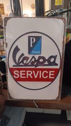 Vespa Piaggio service wandbord, Reclamebord, J, Zo goed als nieuw, H