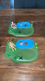 Playmobil tuin zwembad moeder baby boot grondplaat groen, Ophalen of Verzenden, Gebruikt, Complete set